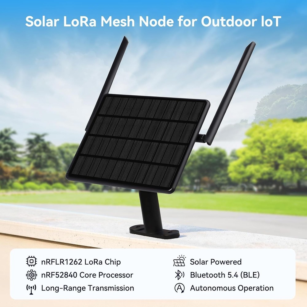 Solar Lora Node Meshtastic Device Repeater with with GPS and nRF52840 Off-Grid