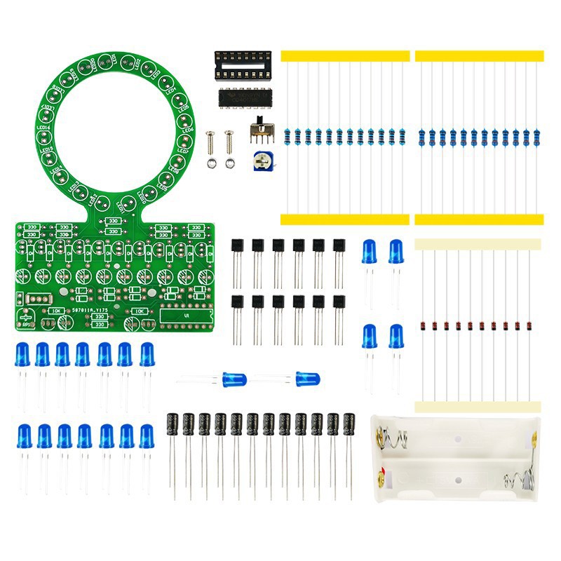 D4017 Ring Shaped Gradient LED Water Lamp DIY Electronic Kit For Physics Teachin