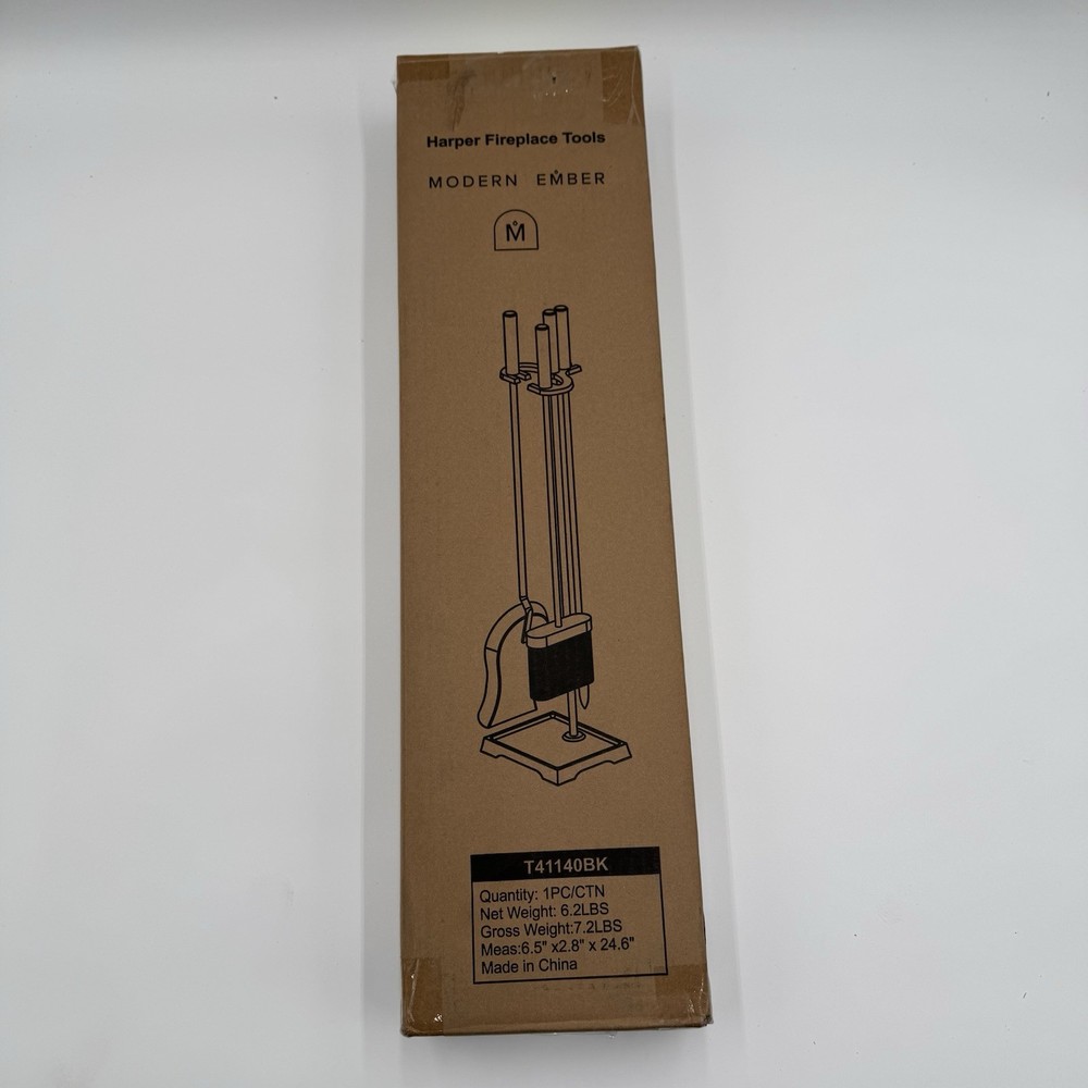 Modern Ember Harper Fireplace Tools Set T41140BK