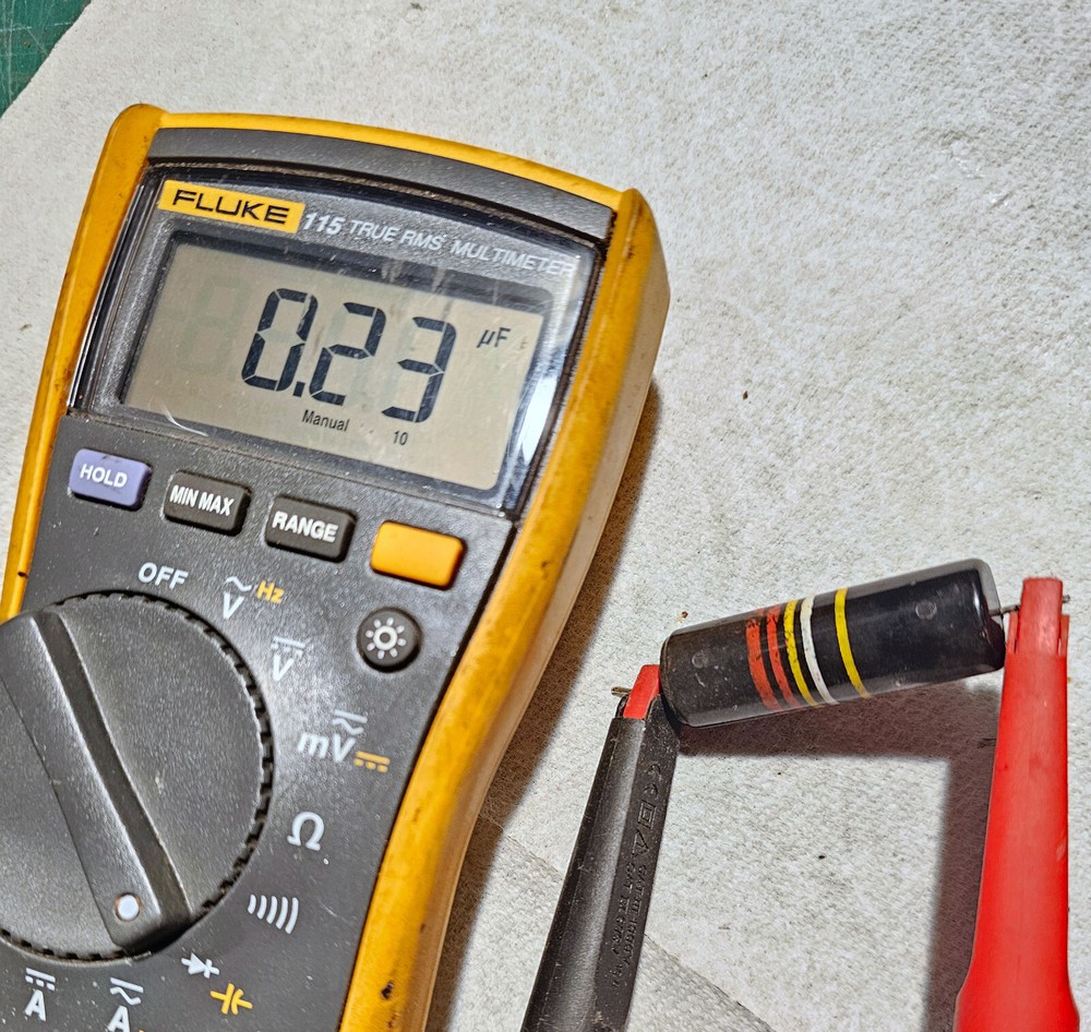 Vintage Sprague Bumblebee Capacitor Pull .22 10% 400v - Tests .23