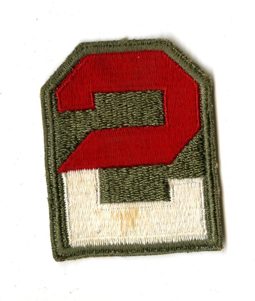Second Army WWII Original Cut Edge White Back Patch Ranger School Training