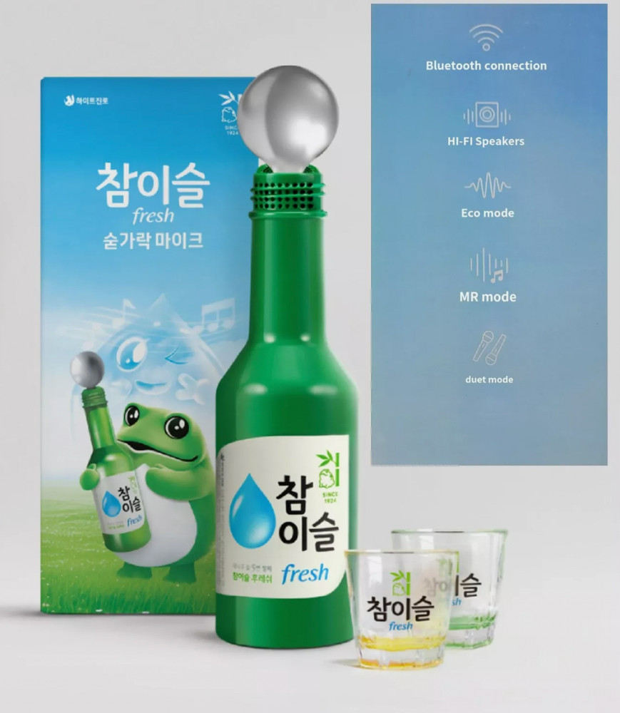 Hite Jinro Frog Toad Bluetooth Speaker Mic Karaoke USB Korean Soju