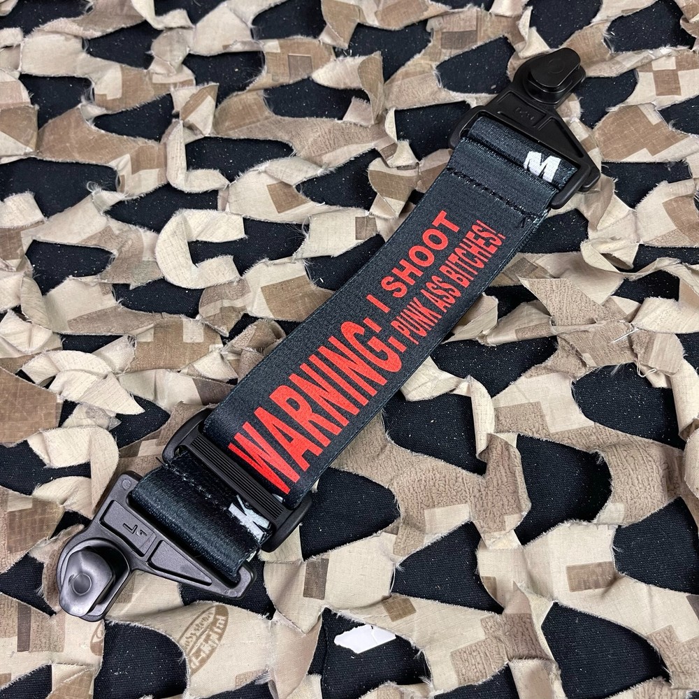 NEW KM Paintball EVS Goggle Strap - Warning