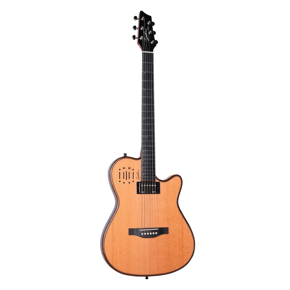 Godin A6 Ultra Deluxe Thinline A/E Classical Guitar, Solid Cedar Top