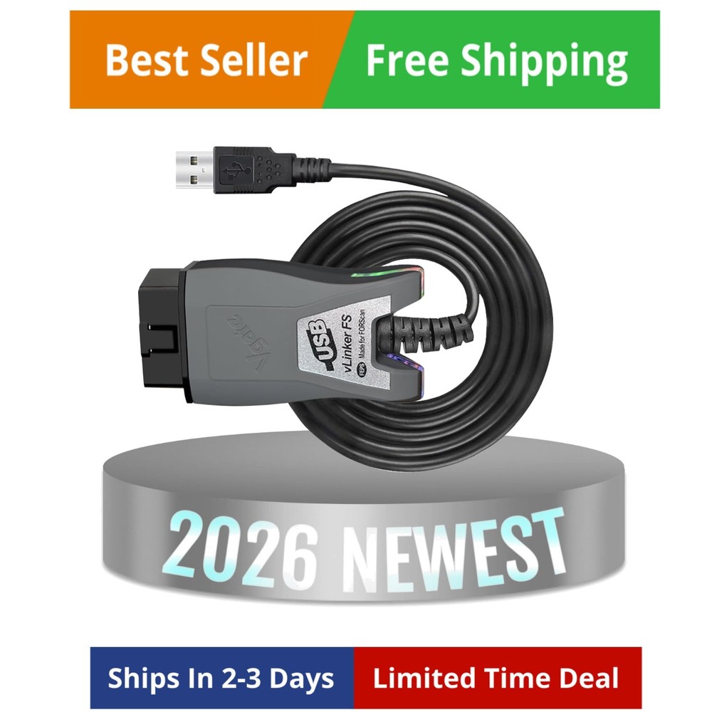 Vgate vLinker FS USB OBD2 to USB Car Diagnostic Tool Code Reader for FORScan OBD