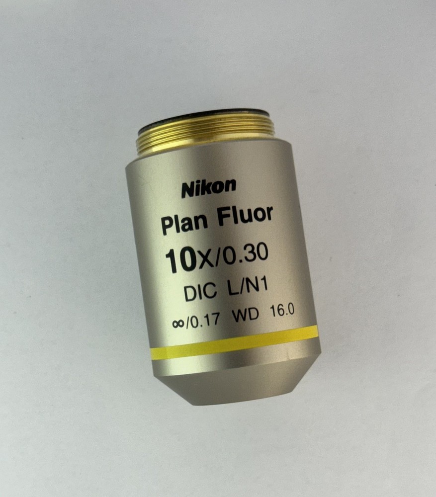 Nikon Plan Fluor 10×/0.30  ∞/0 DIC Microscope Objective Lens