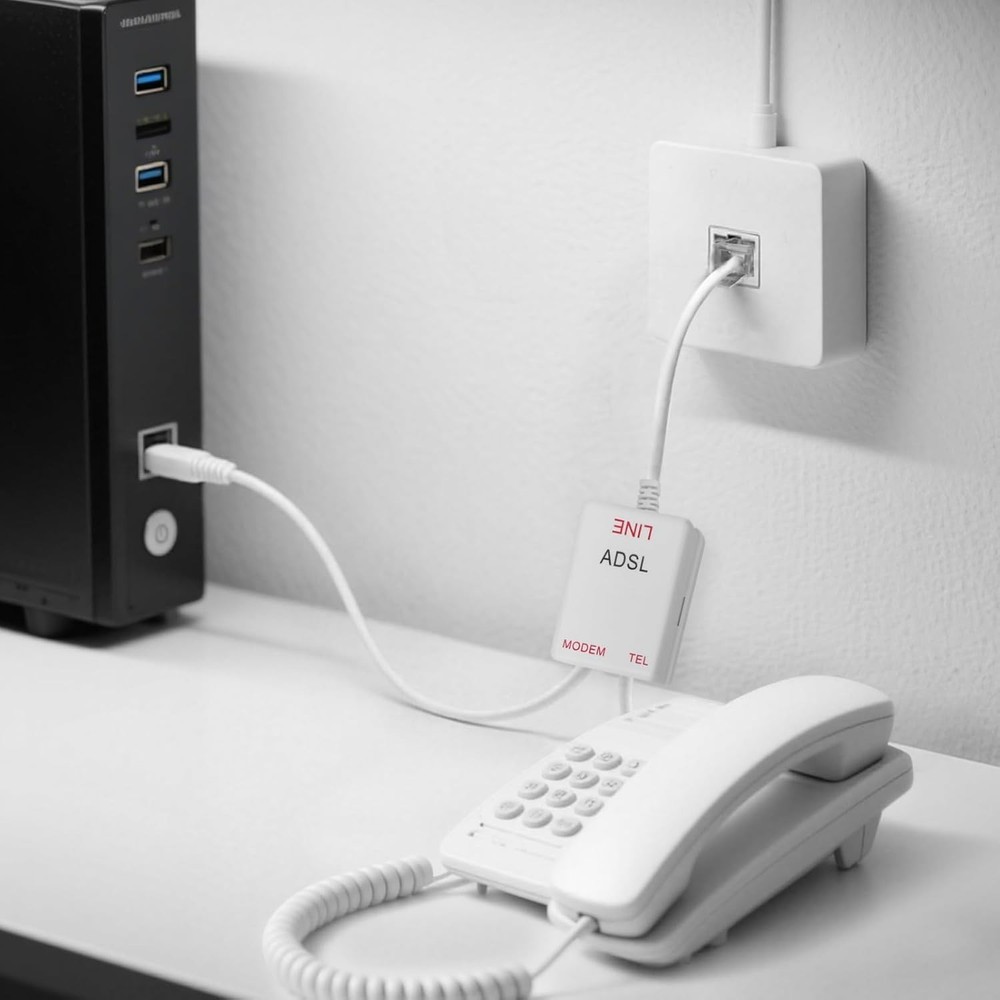 Compact DSL Filter Splitter - Integrated Noise Reduction for Optimal Performance