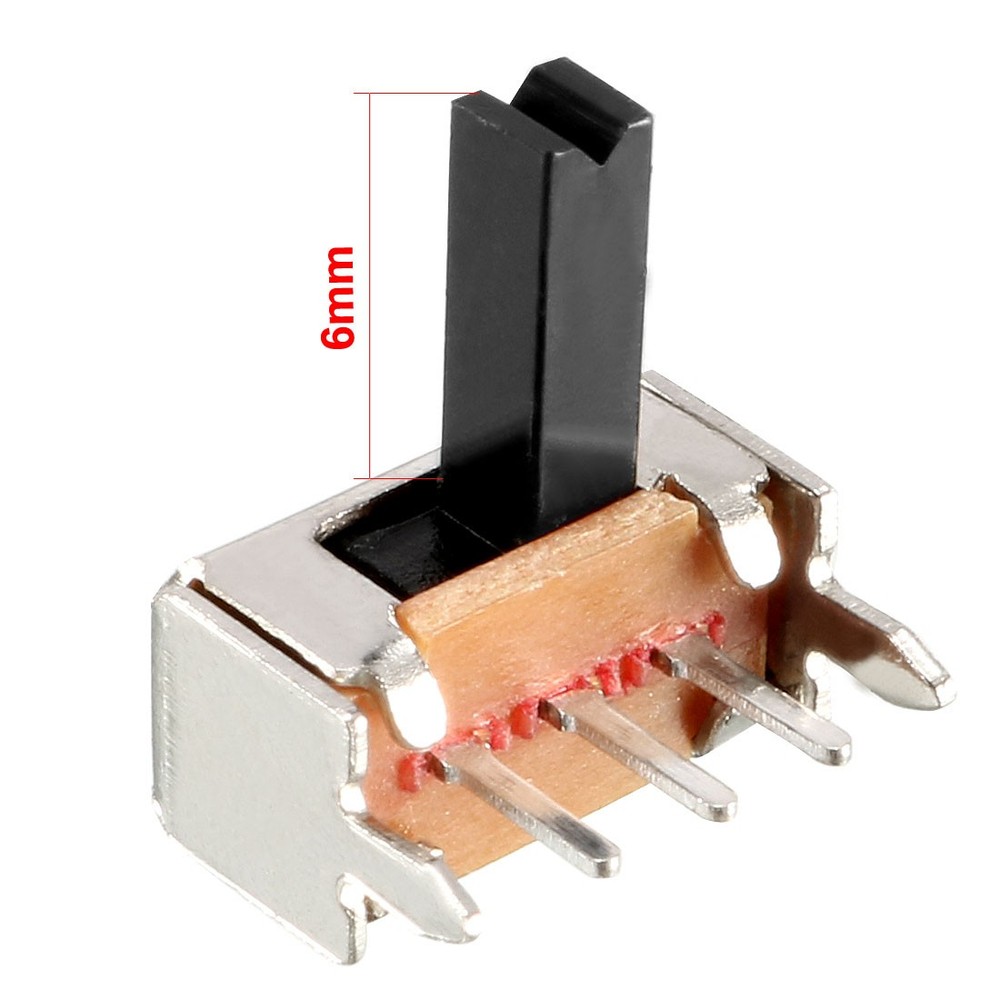 20Pcs 6mm Horizontal Slide Switch SPDT 1P2T 3 Terminals PCB Panel Latching