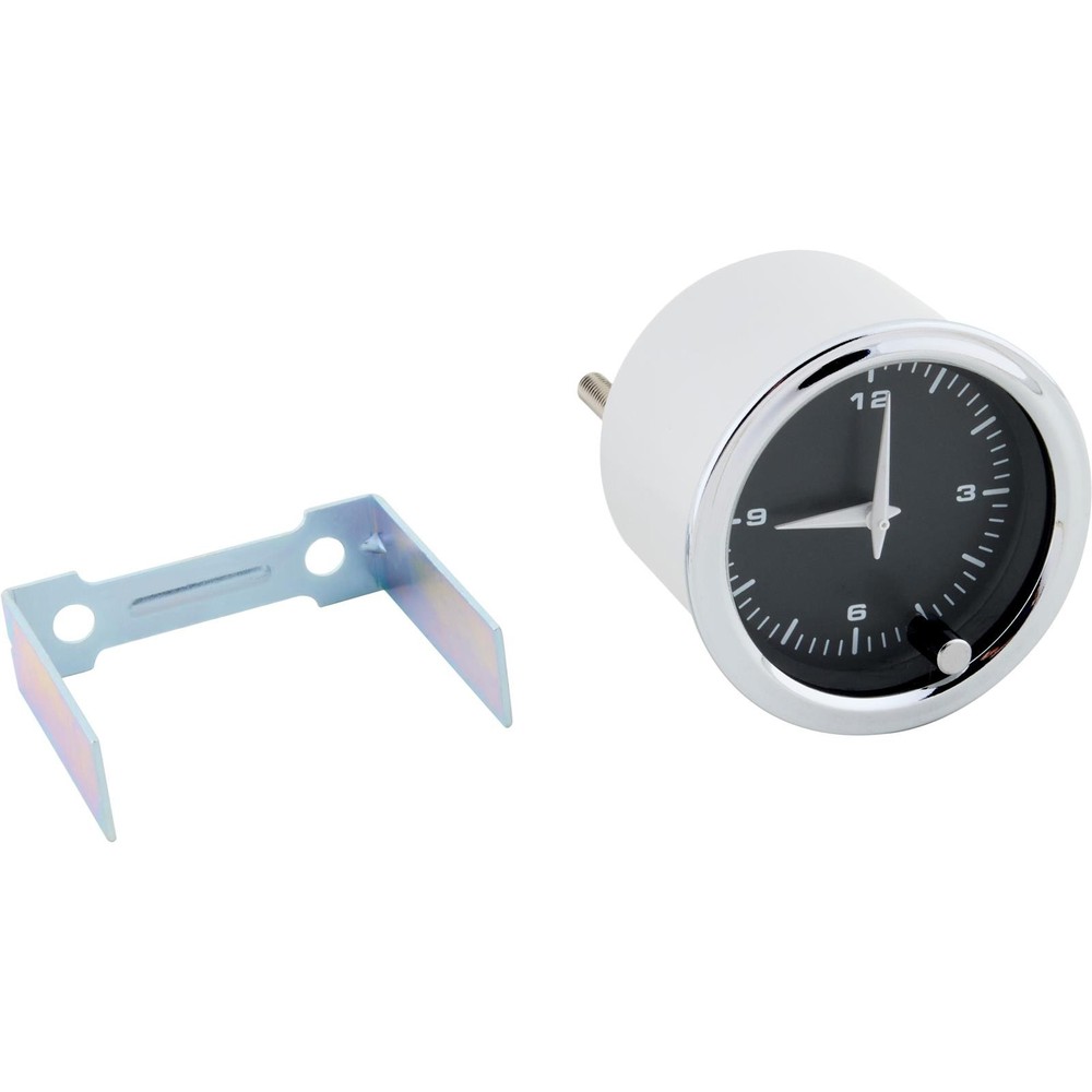 Speedway 2 1/16" Clock, Black Face