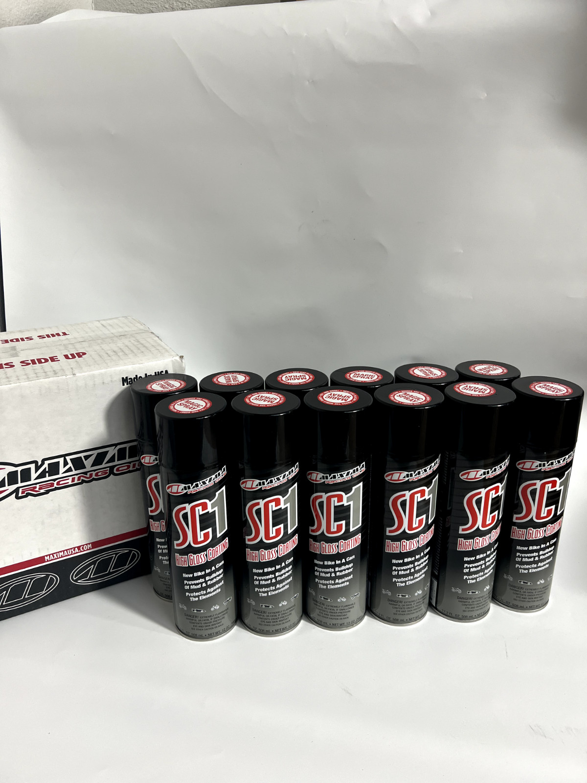 Maxima Racing Oils SC1 High Gloss Silicone Clear Coat 12oz. Spray Case/12 Pack