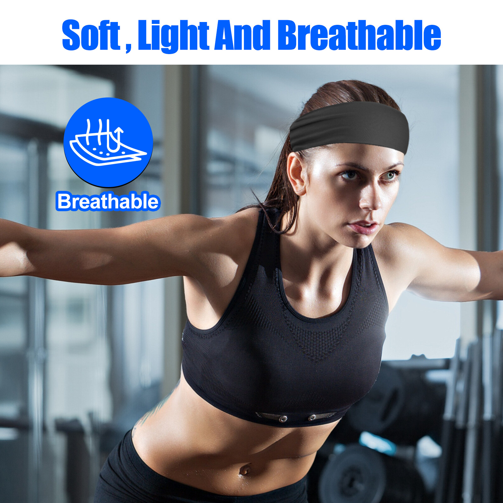 6 Pcs Running Headbands Men Sweatbands Sports Sweat Bands Workout Fitness Women