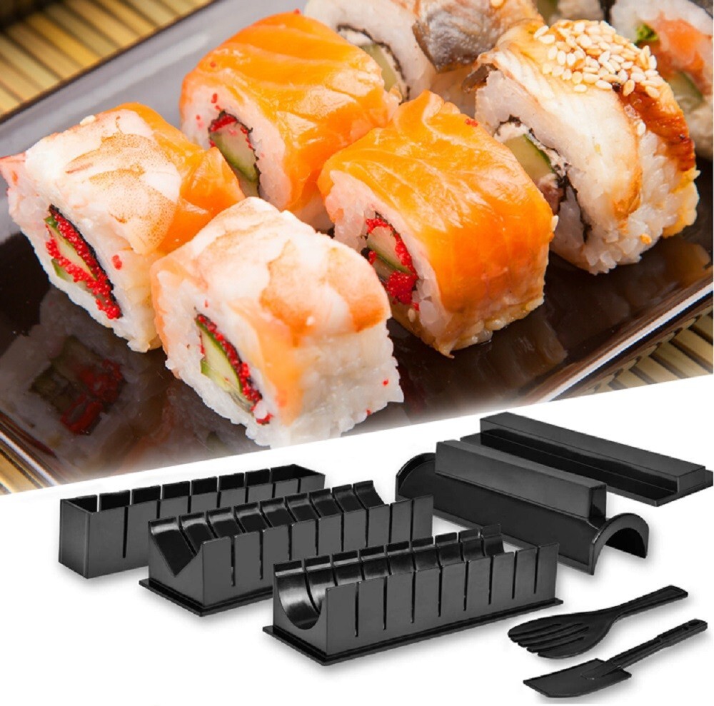 DIY Sushi Making Kit Sushi Roller Rice Ball Mold Accessories