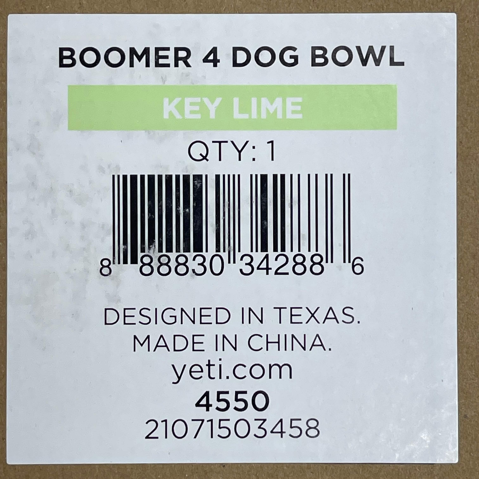 YETI Boomer Dog Bowl *HAS "CINTAS" Branding* 4 Cup (32 oz) Key Lime 4550