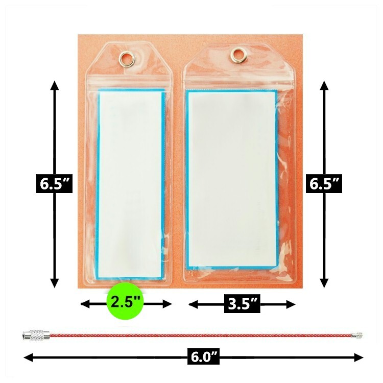*WHOLESALE!* 120X! REUSABLE Cruise Luggage Tag/eTag Holder *60 Narrow & 60 Wide*