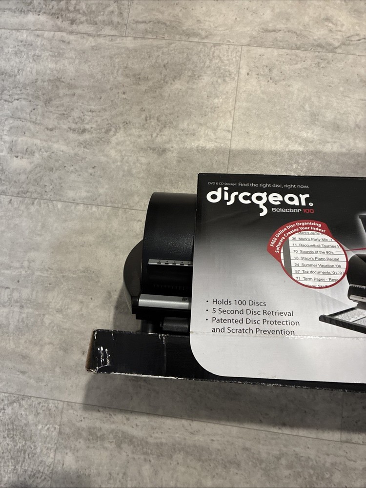 DiscGear Selector 100 Disc Retrieval Storage Organizer CD, DVD, Blu-Ray, & Games