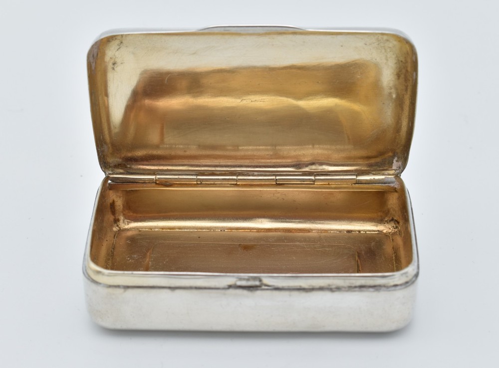 Antique Solid Silver Snuff Box Trinket Box 1931 William Comyns