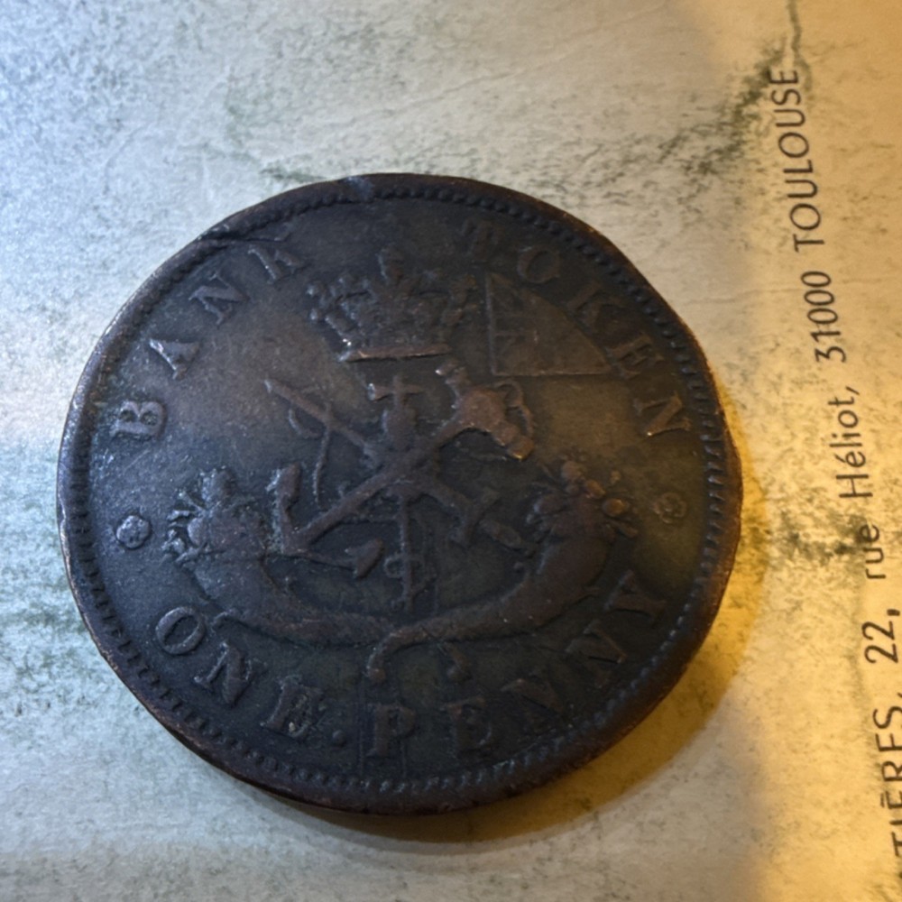 Canada Copper One Penny Bank Token - Obverse Worn