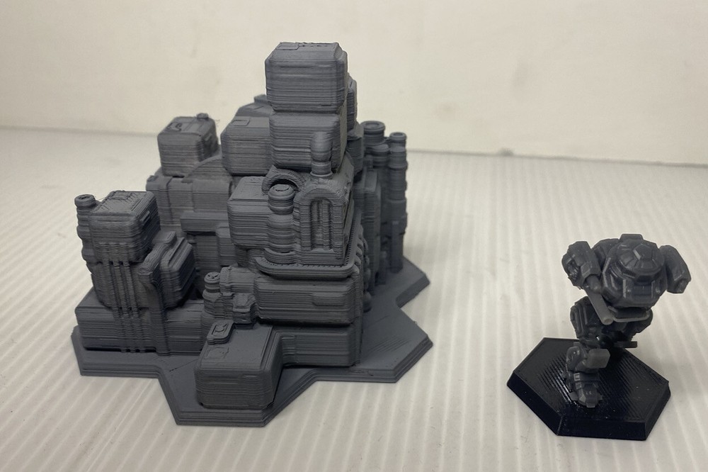 Hab Block w/ Hex Base, Tabletop War Game Terrain Battletech (6mm)