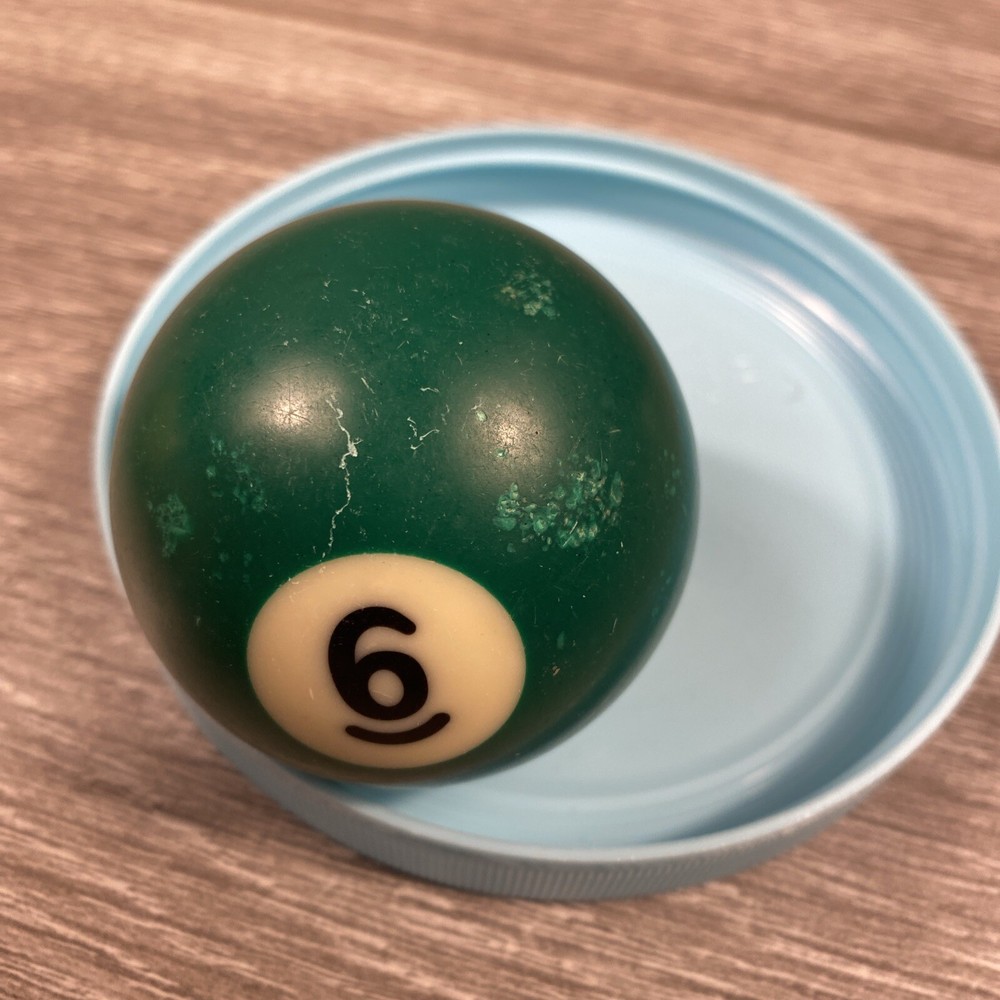 Sportcraft Replacement Billiard Pool Ball Number 6 Solid Green