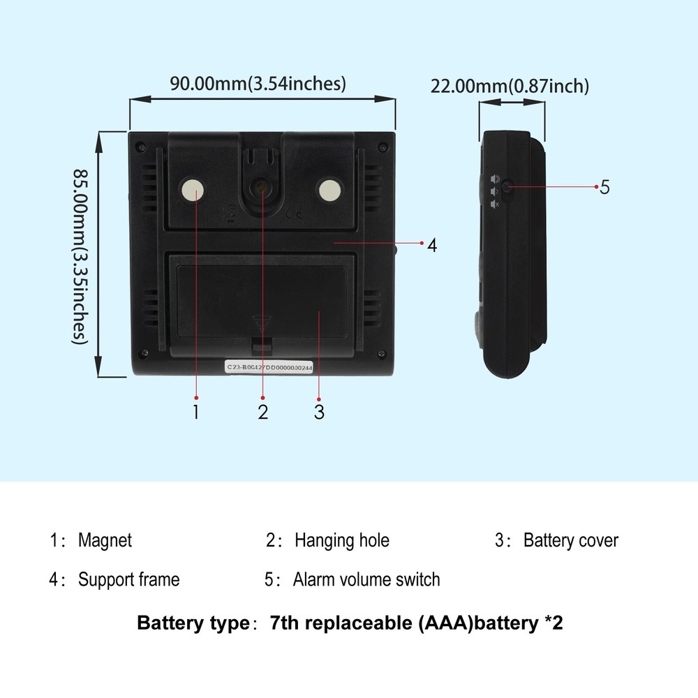 Digital Kitchen Dual Timers Clock Count-up/Count Down for Cooking Bakery Buzzer