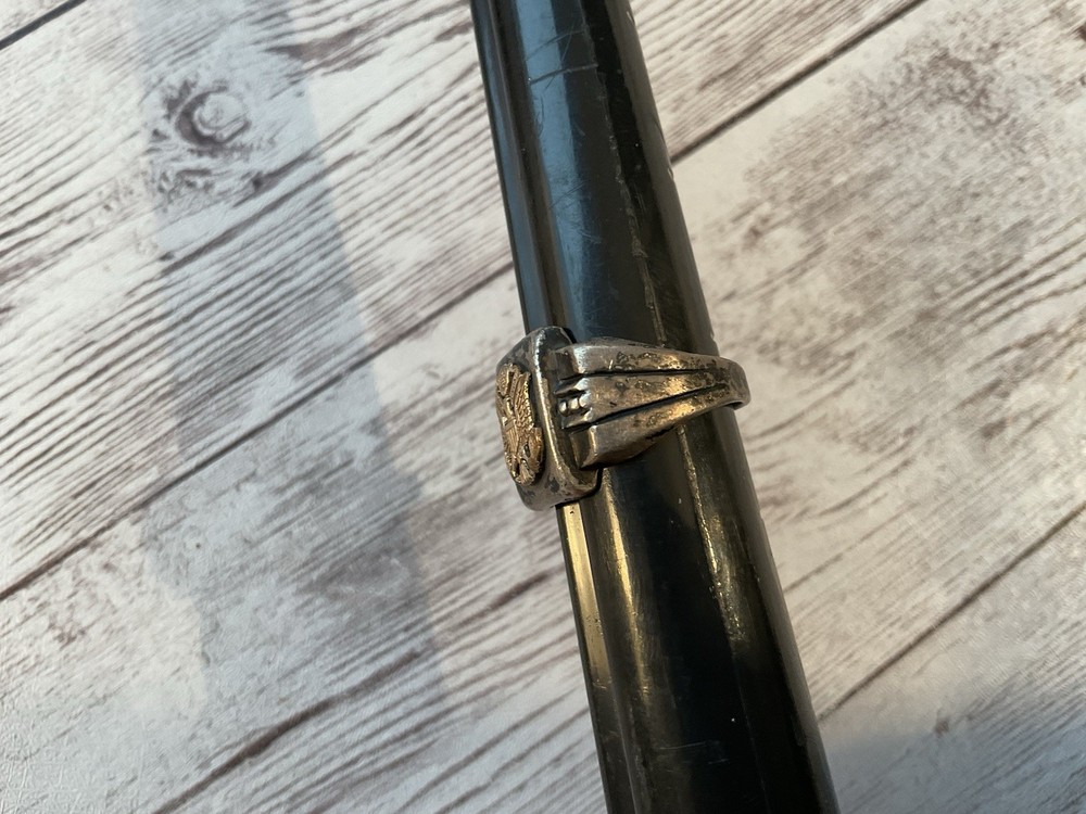 ORIGINAL WWII US EAGLE STERLING PATRIOTIC RING