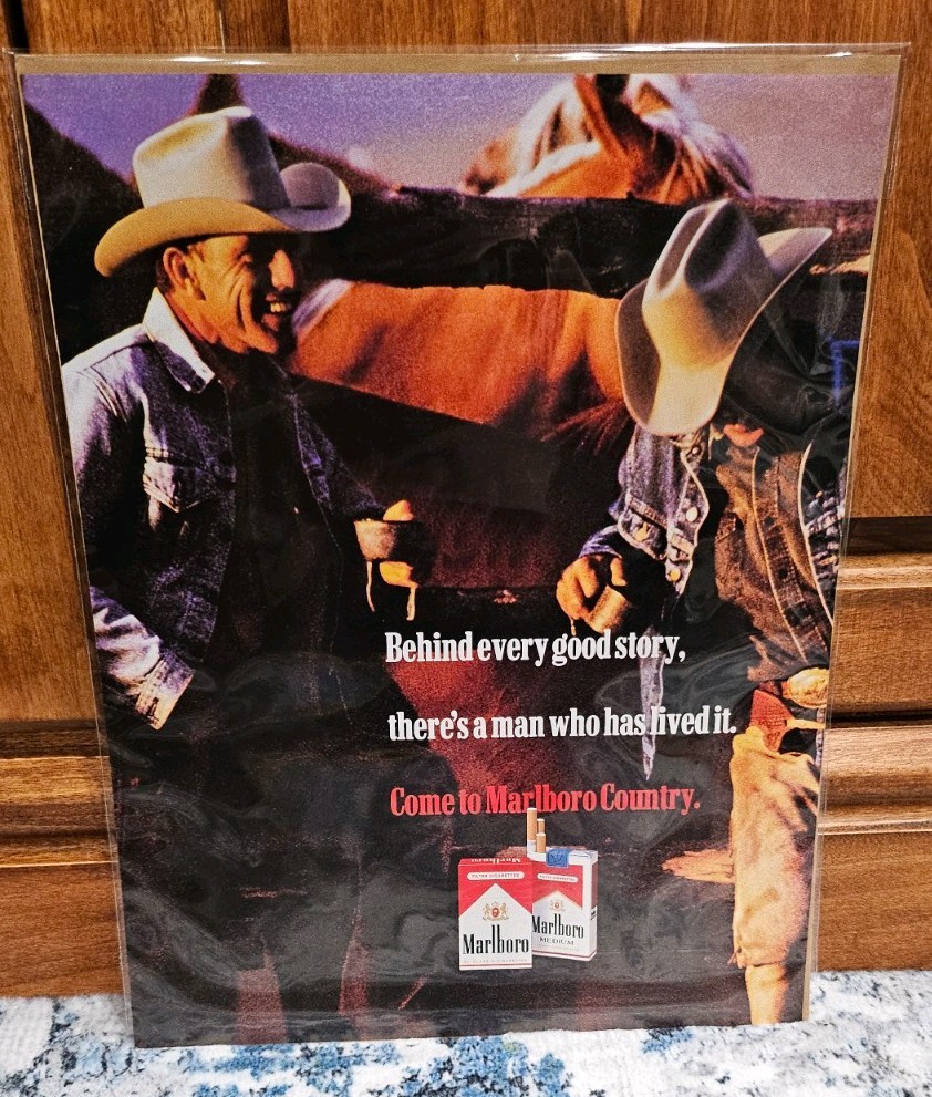 1994 Marlboro Magazine Print Ad Marlboro Country Cowboy Vintage Horse 8x10