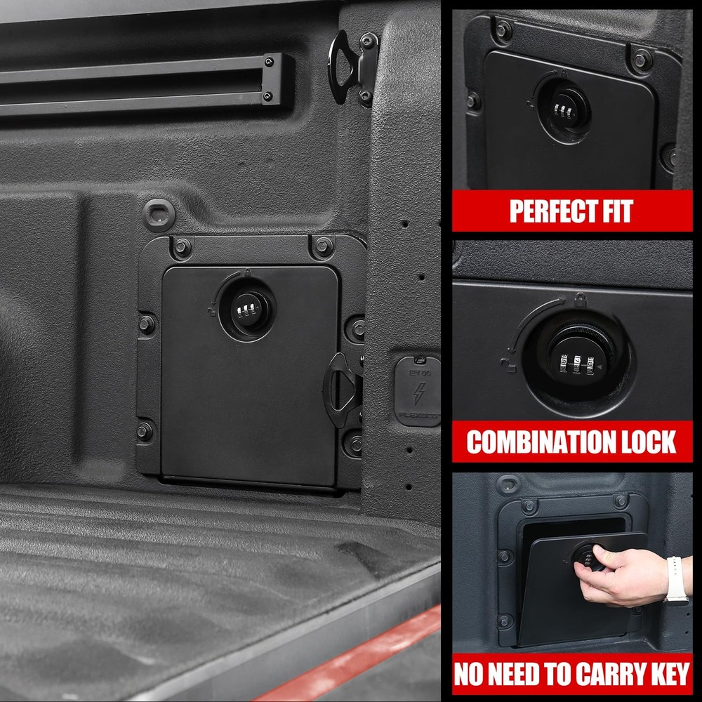 Mabett Bed Storage Bin Cover with Code Lock Compatible with Ford Maverick 202...