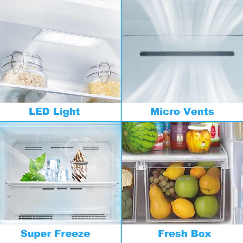 Upright Freezer Right-Swing Door Large Capacity Freezer Adjustable Storage