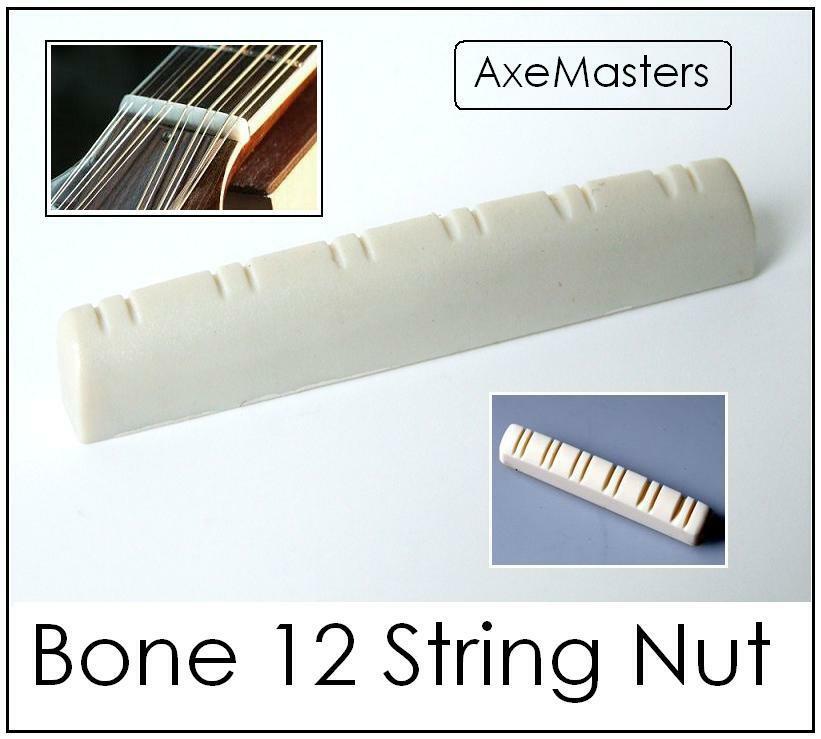 AlwaysHandCrafted Slotted Real BONE NUT handmade for GIBSON 12 String Guitar