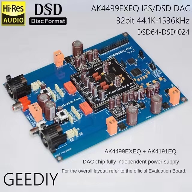 AK4499EXEQ+AK4191EQ Audio DAC Decoder RCA Output I2S/DSD 32bit 1536KHZ DSD1024
