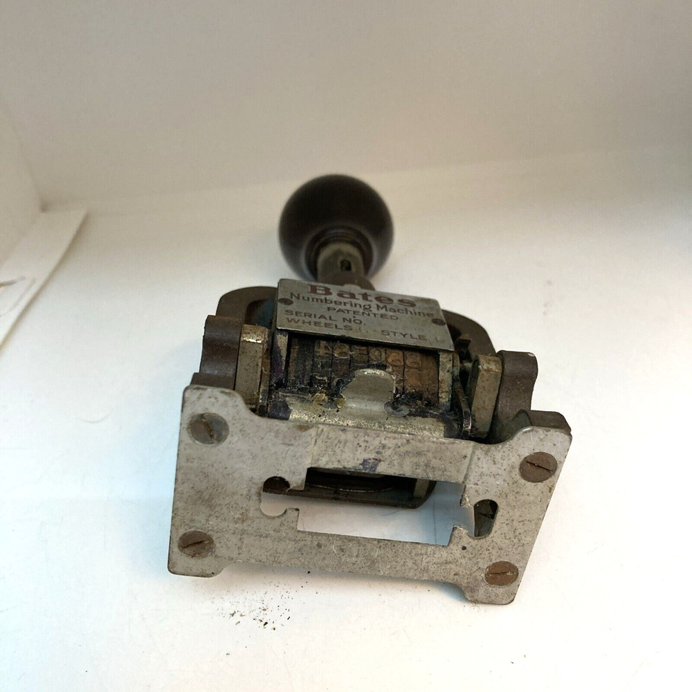 Vintage Bates Numbering Machine Stamp Wheels 6 Style E