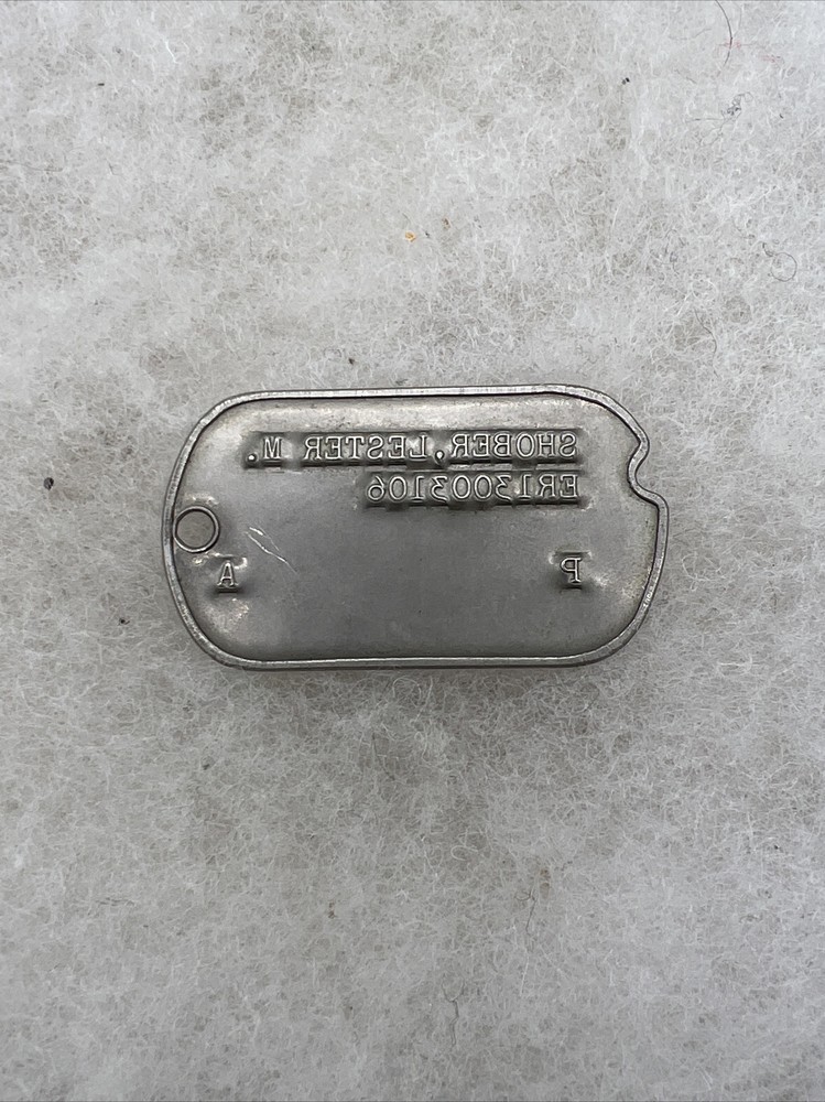 US Army Dog Tag Single 1946 WW2 Veteran PA Vet (Q262