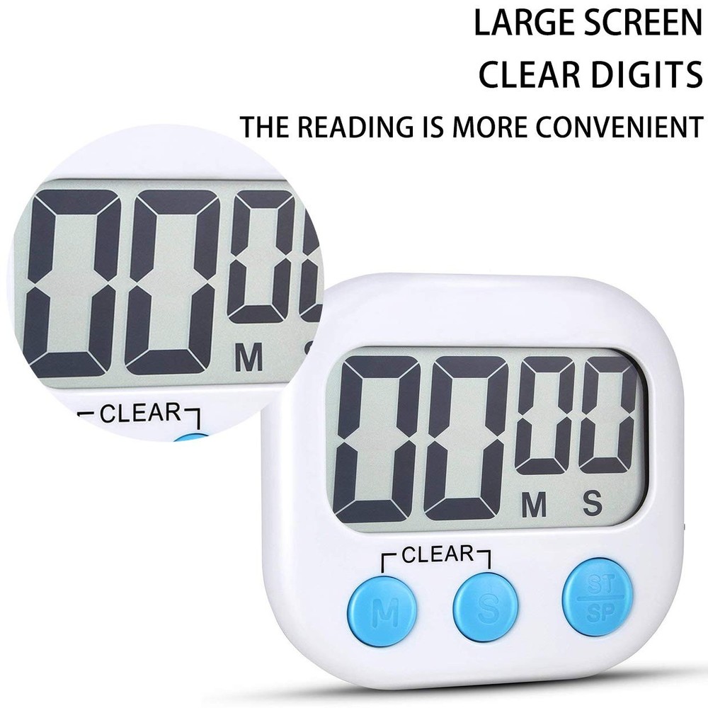 2 Pack Digital Kitchen Timers Countdown Timers with Magnetic Backing Stand