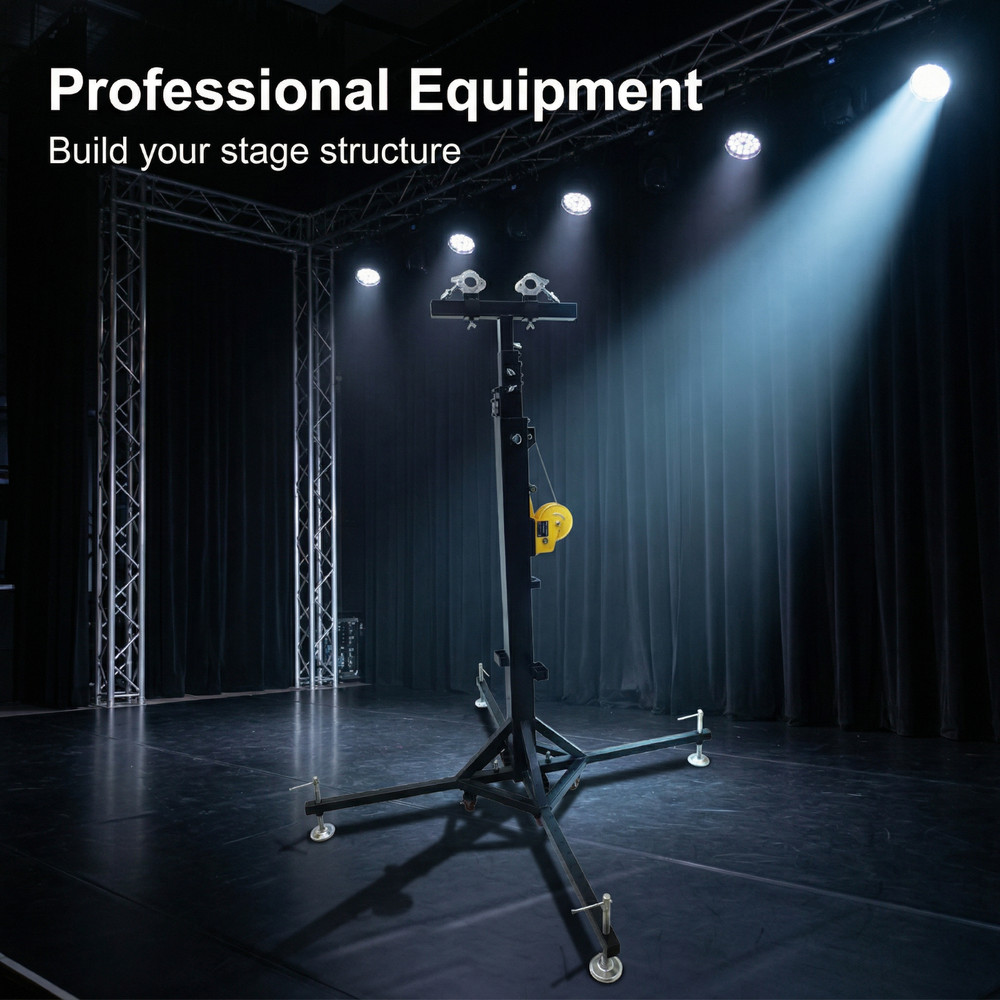 2pcs Lighting Crank Stand 19ft Triangle Stage Lighting Truss System 440lbs/pc