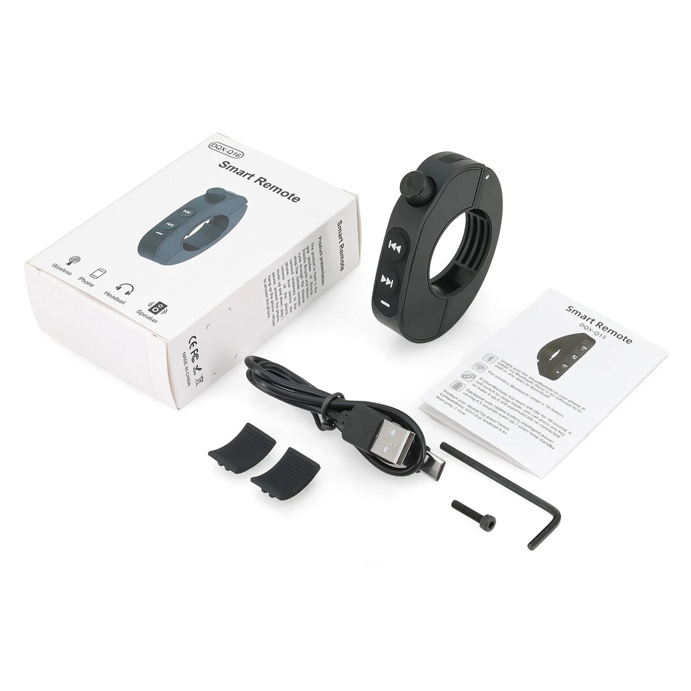 New Wireless Bluetooth Media Remote Control For Motorcycle Handlebar Black