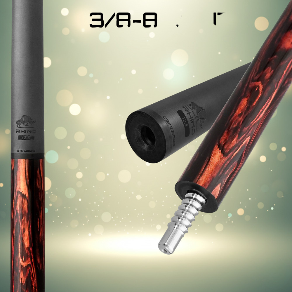 🔰RHINO RETRÔ COCOBOLO POOL CUE – WRAPLESS EDITION – PRECISION CONTROL🔰