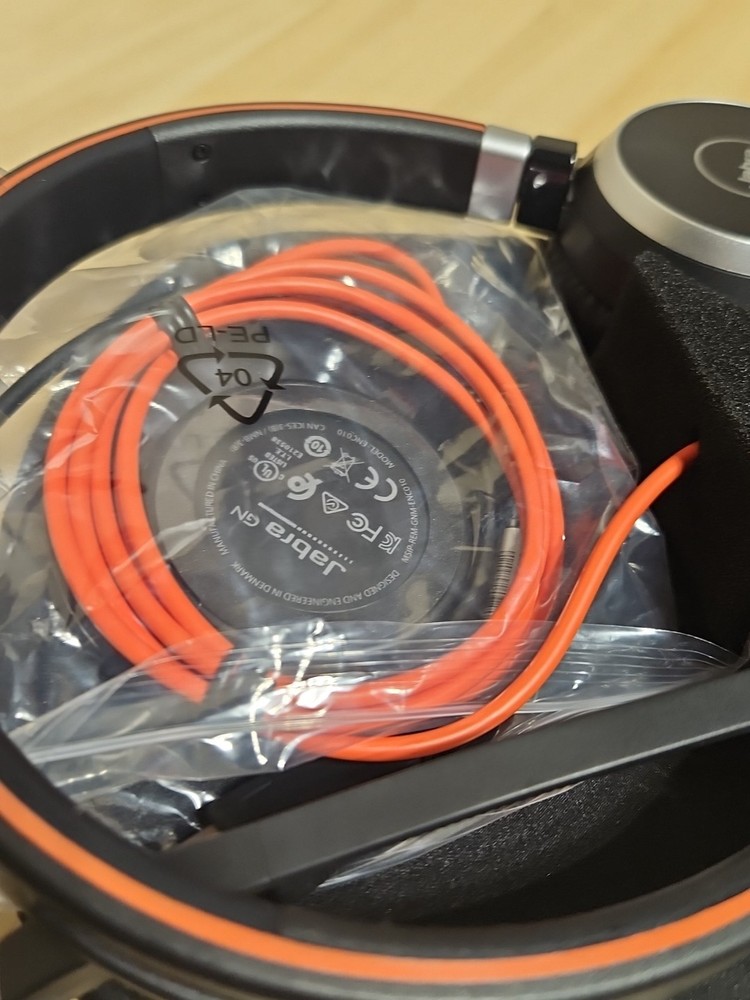 Jabra Evolve 40 UC Stereo Wired Headset HSC017 w Link Controller ENC010 OPEN BOX