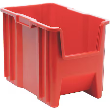 Quantum Storage Systems Qgh600rd Storage Bin, Polyethylene, Red, 12 1/2 In H,
