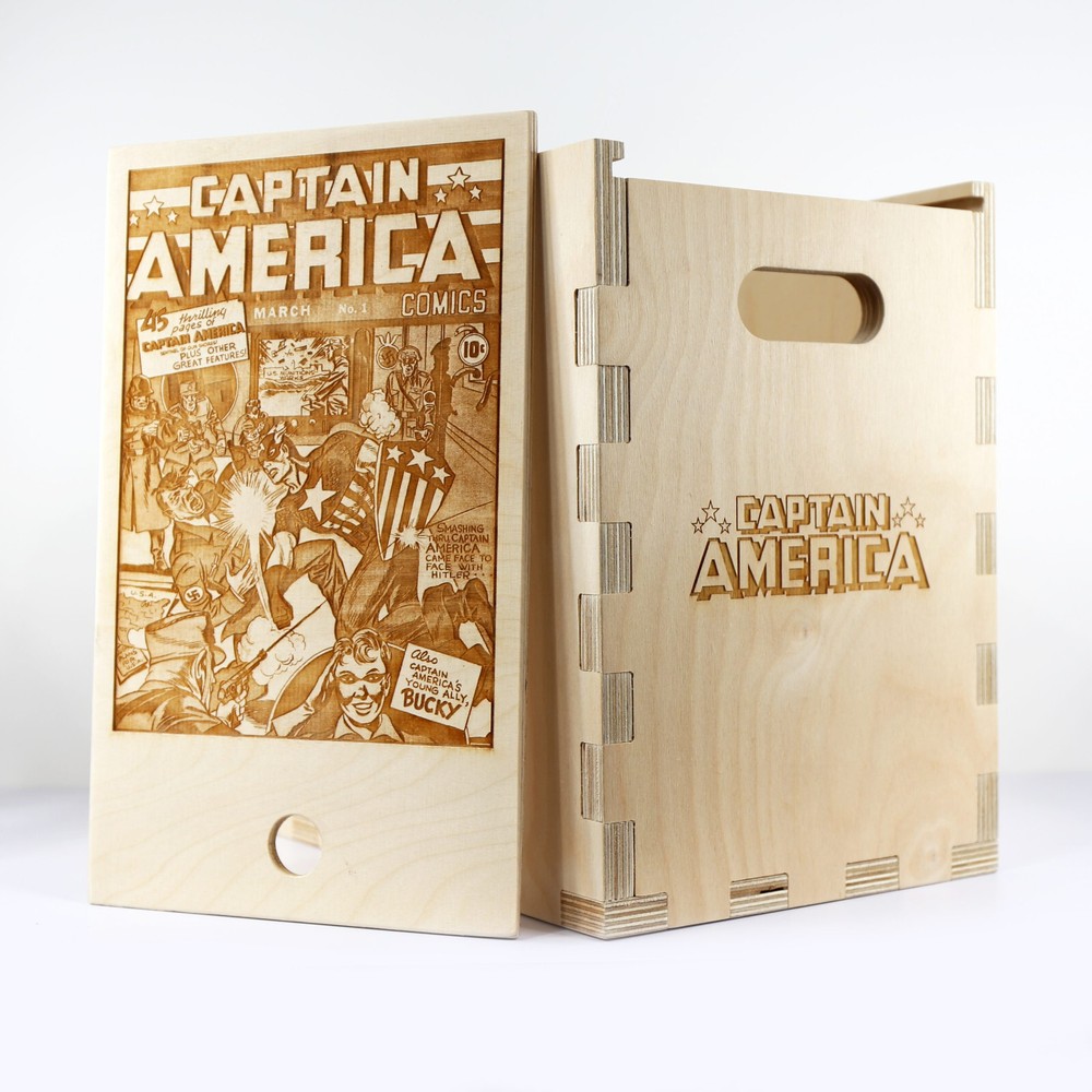 Captain America Timber Comic Storage Box *Comics Not Included