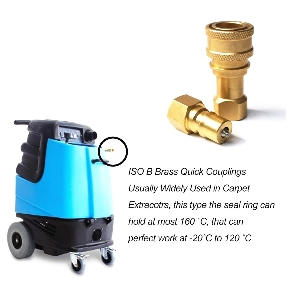 Easy Install 1Pack 1/4" Quick Disconnect Coupler Valve for Surface Cleaner