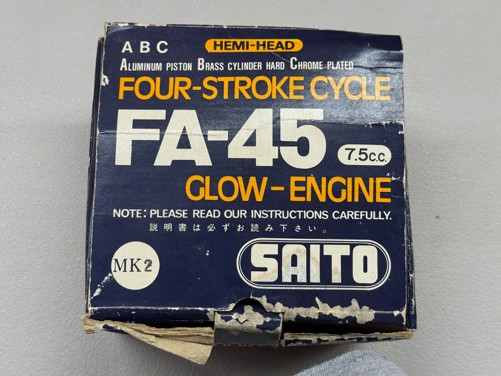 Saito FA-45 Four Stroke Hemi-Head RC Airplane Engine