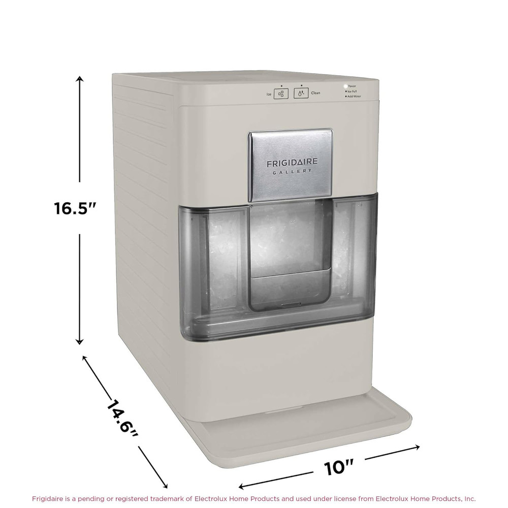 Frigidaire Nugget Ice Maker, Countertop Ice Machine with Transparent Window, Son