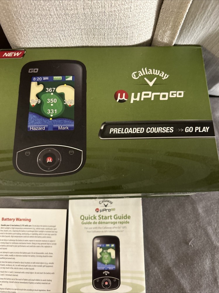 Callaway Upro Go Handheld GPS Rangefinder Pre-Loaded Courses