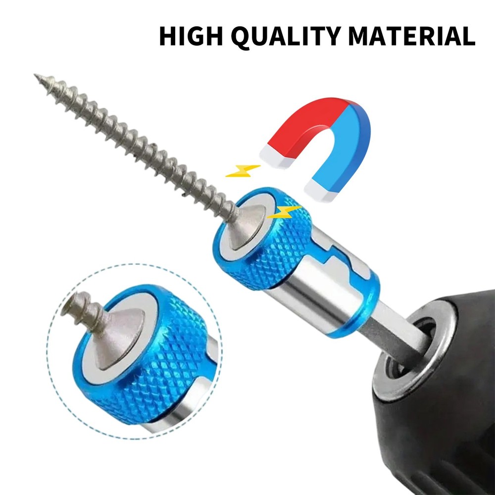 6PCS Screwdriver Head Magnetic Ring Pivoting Bit Tip Screw Holder Magnetizer