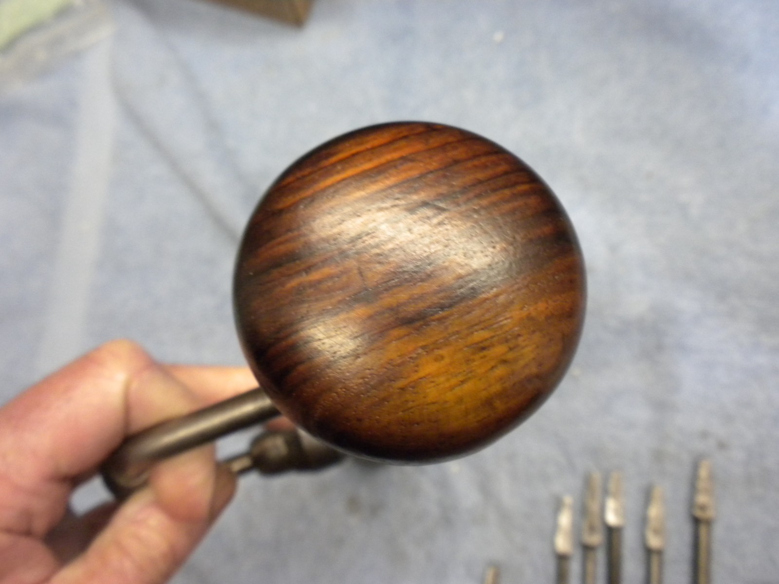 Vintage 8pc Sharp Auger bit set W/HSB & Co. 6" ratcheting brace Work Ready