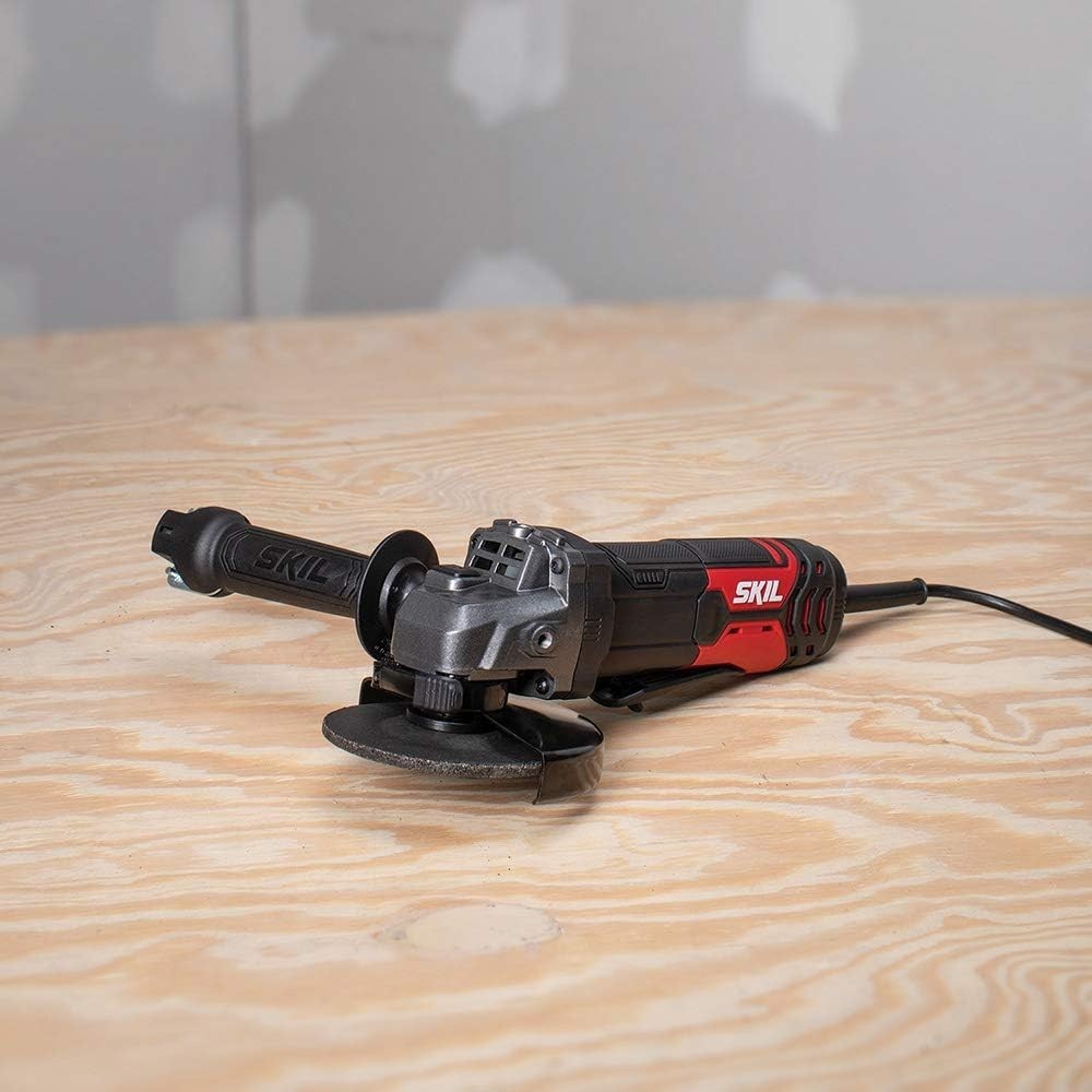 8 Amp Corded Angle Grinder with 3-Position Handle & Tool-Free Adjustments