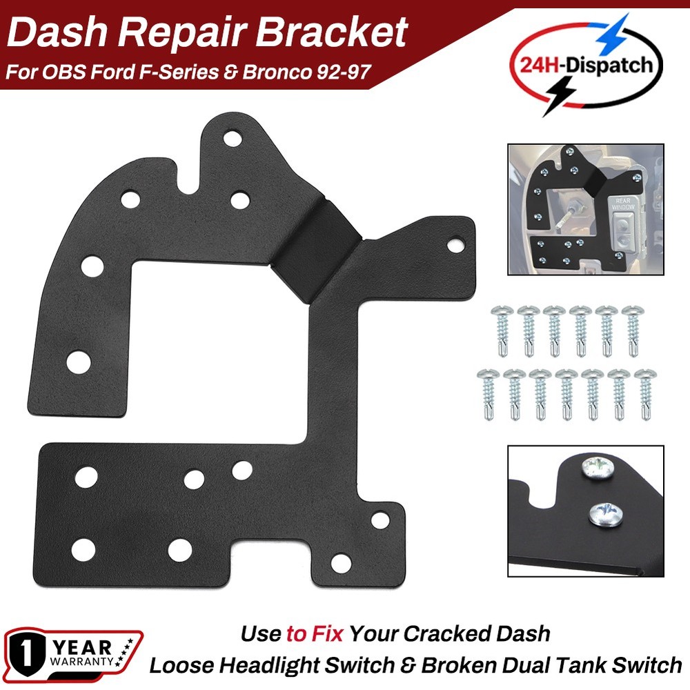 For Ford OBS DASH REPAIR BRACKET Headlight Switch & Dual Tank Back Window Switch