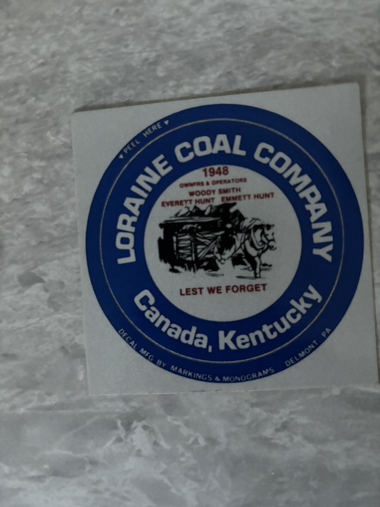 Coal mining stickers, nice older coal company