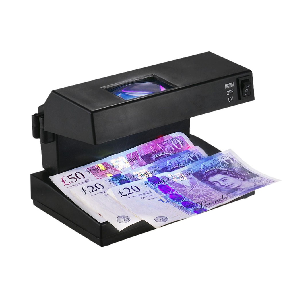 Desktop Counterfeit Bill Detector UV Watermark Currency Checker Machine