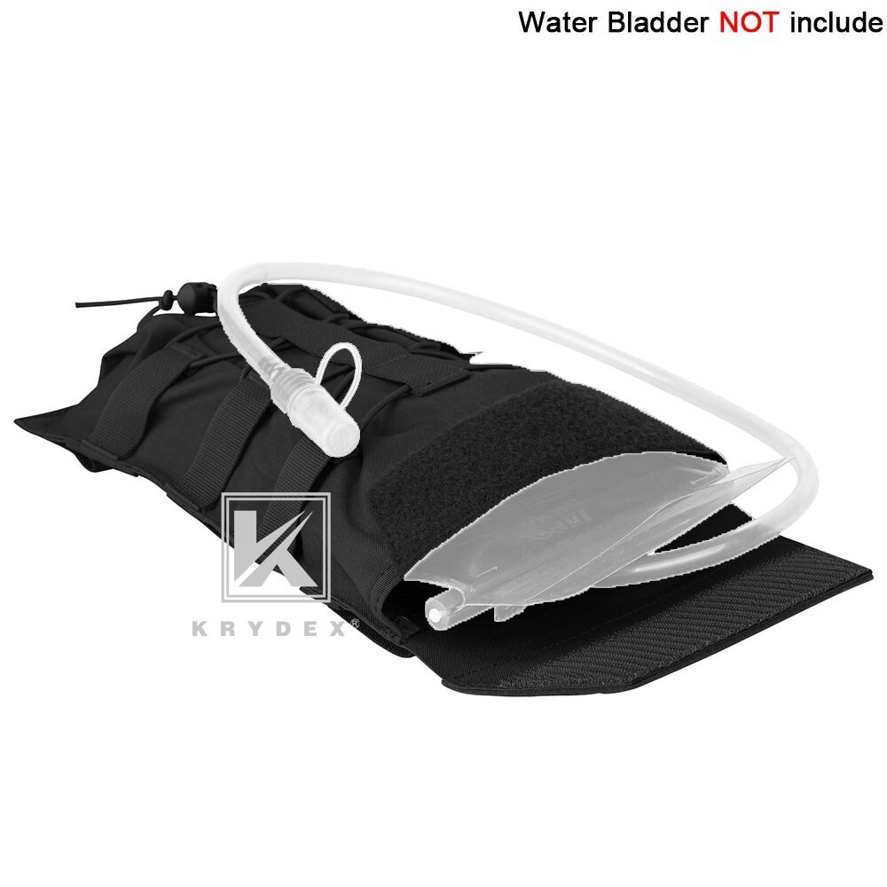 KRYDEX Tactical Hydration Carrier MOLLE Backpack Outdoor Panel for Vest Black